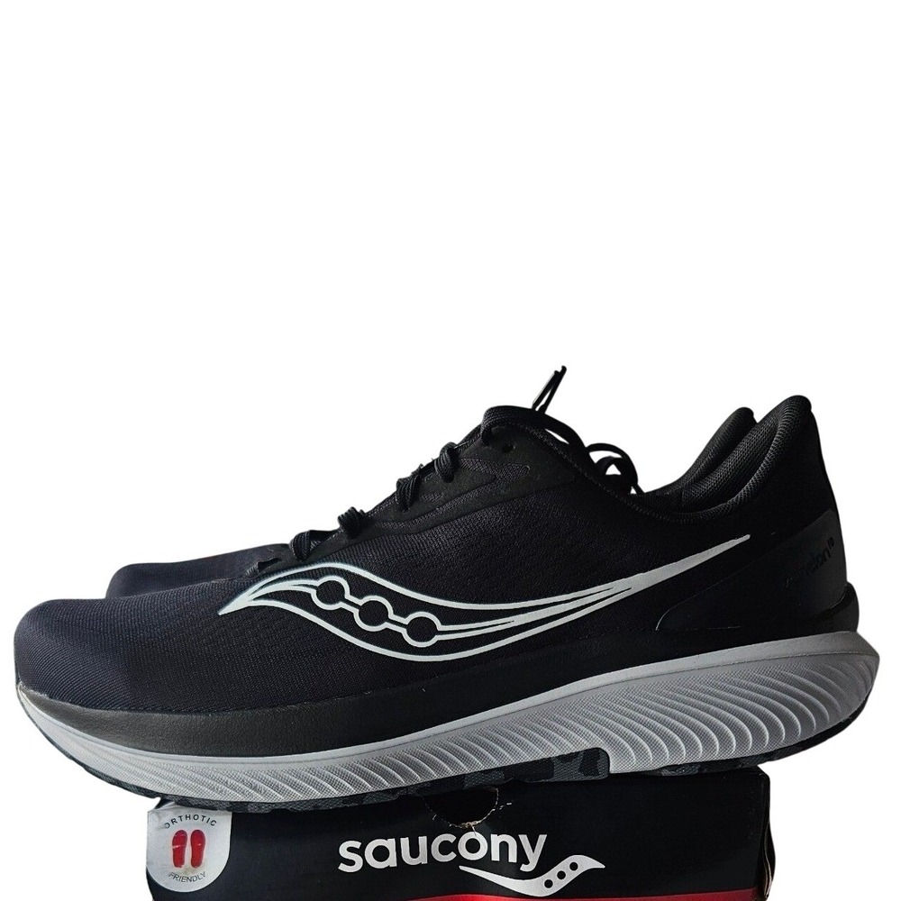 Saucony Echelon 10 Mens Running Shoes Black Silver S21046-100 Size 12 X-Wide